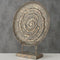 Ornament op voet - ornament op sokkel - bruin antiekgoud 52cm