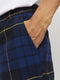 JACK&JONES JACRIMON - Heren pyjama broek - 100% biologisch katoen - Donkerblauw met geel