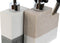 Schuurborstel met handvat en zeepdispenser Home ESPRIT Wit Beige Grijs 11 x 9,3 x 16,6 cm (2 Stuks)
