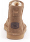 Warmbat Wallyby - Gevoerde enkellaarzen - Merino schapenwol - Cognac