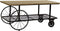 Bijzettafel DKD Home Decor Zwart Koper Natuurlijk PVC Metaal Spar 112 x 54 x 52 cm