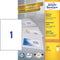 Avery 3478 - Multi-Function Labels - 210x297mm - 100 etiketten (100 vellen)