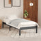 vidaXL - Bedframe - massief - grenenhout - grijs - 90x200 - cm
