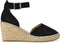 PS Poelman Enid - Espadrilles met Sleehak 8 cm - Zwart - Maat 40