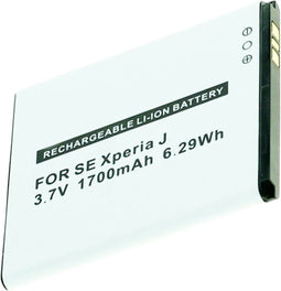 AccuCell-batterij geschikt voor Sony Ericsson Handy BA900, Xperia J, GX, T, TX 1700mAh