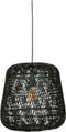 WOOOD Exclusive Moza Hanglamp - Bamboe - Zwart - 36x36x36