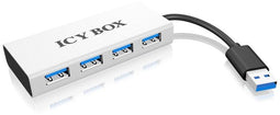 Icy Box IB-AC6104 - USB 3.0 Hub - 4x 5 Gbit/s - Wit