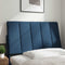 vidaXL - Hoofdbordkussen - 90 - cm - stof - blauw
