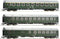 Roco 6200028 H0 set van 3 stuks 1. Personenrijtuig van de DR