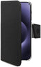 Celly Wally Bookcase Hoesje - Apple iPhone 16 Pro Max - Kunstleer - Pasjeshouder - Zwart