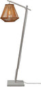 GOOD&MOJO Vloerlamp Merapi - Bamboe Wit/Naturel - 57x30x150cm - Modern - Staande lampen voor Woonkamer - Slaapkamer
