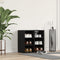 vidaXL - Schoenenkast - Zwart - Eik - 52,5x30x50 - cm