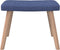 vidaXL Relaxstoel met voetenbank stof blauw