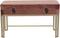 Kruk DKD Home Decor Roze Gouden Metaal Fluweel (80 x 40 x 47 cm)