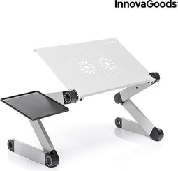 INNOVAGOODS - laptopstandaard - laptoptafel - verstelbaar - in aluminium - schootbureau - schoot tafel - cadeau tip