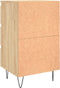 vidaXL - Nachtkastjes - 2 - st - 40x35x69 - cm - bewerkt - hout - sonoma - eikenkleurig