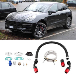 Turbo olietoevoerleiding turbo kit, Turbo AN10 olietoevoer retourleiding, adapter flens set voor T3 T4 GT35 T70 T66