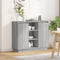 vidaXL - Dressoir - met - LED - Grijs - Sonoma - 90x32x75 - cm - Gemaakt - uit - Hout