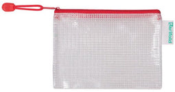 Opbergtas tarifold met rits 160x110mm pvc rood | 8 stuks