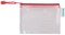 Opbergtas tarifold met rits 160x110mm pvc rood | 8 stuks