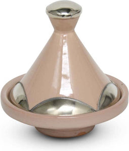 Safaary - Marokkaanse Tajine mini Beige Metaal Ø 13 x 14cm