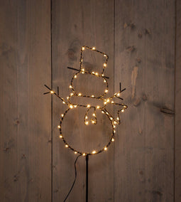 Anna's collection - B.O.T. Outdoor Black Snowman On Stick 23X100 cm...