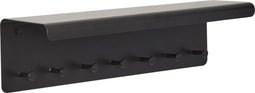 HÜBSCH INTERIOR - Metalen zwarte kapstok met schap - 40x10xh10cm