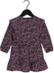 Flo - Jurkje - Geweven crepe met schouderdetails - Navy met off white en bordeaux (80)