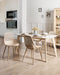 HAZELTON - Set van 4 stoelen - Beige - Synthetisch materiaal