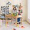COSTWAY 2-in-1 kindertafel - omkeerbaar tafelblad - speeltafel van grenenhout met opbergruimte - natuur