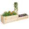 Coast Plantenbak - 2 Bakken en 1 Rek voor Klimplanten - Open Onderkant - 223 x 64 x 134 cm (2 stuks)