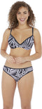 Freya Gemini Palm - Moulded Plunge Bikini Top - Voorgevormd - Monochrome - Maat 75D