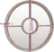 vidaXL - Tuinspiegel - rond - 40x4 - cm - ijzer - zandkleurig