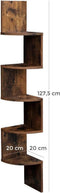 Wandrek Bolt - Wandrek - Stijlvol en functioneel - Bruin - 19,5x19,5x123 cm