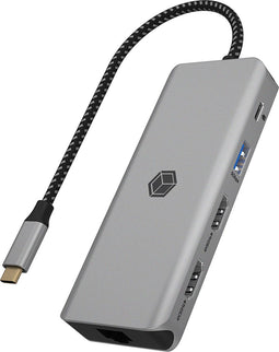 Icy Box IB-DK4012-CPD - Docking Station - Dual HDMI 4K 30 Hz - Zwart