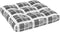 vidaXL - Palletkussen - 58x58x10 - cm - stof - ruitpatroon - grijs