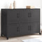 vidaXL - Dressoir - 100,5x39x72 - cm - staal - zwart