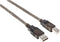 Manhattan 152389 - USB 2.0 A naar B kabel - 15 m met LED - Zwart