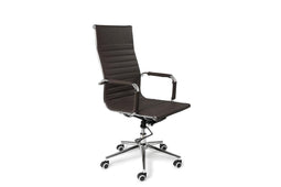 Lifa Living Bureaustoel Oxford - Armleuningen - tot 150 kg - 49-56 cm Zithoogte - Buffelleer Zitting