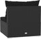 vidaXL - Driezitsbank - met - kussens - poly - rattan - zwart