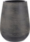 Mica Decorations Vaas Victor rond donkerbruin mat - H 30 x Ø 25 cm - Bloempot hoog - Bloemenvaas