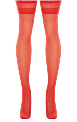 Kousen Met Brede Rand - Rood