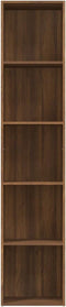 vidaXL - Boekenkast - 40x30x189 - cm - bewerkt - hout - bruin - eikenkleur