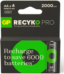 GP ReCyko Pro GPRCP200AA167C4 - Oplaadbare AA-batterij NiMH 2000 mAh (4 stuks)