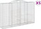 vidaXL - Schanskorven - 5 - st - gewelfd - 300x50x180/200 - cm - ijzer