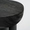 Mica Decorations Latty Bijzettafel - H50 x Ø30 cm - Paulownia Hout - Zwart