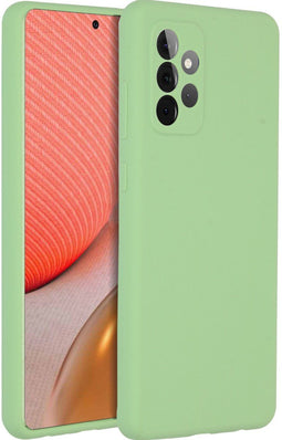 Accezz Liquid Silicone Backcover - Samsung Galaxy A72 - Schokabsorberend - Groen