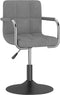 vidaXL - Eetkamerstoelen - draaibaar - 2 - st - fluweel - lichtgrijs