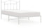 vidaXL - Bedframe - met - hoofdbord - metaal - wit - 100x190 - cm