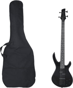 vidaXL - Basgitaar - voor - beginners - elektrisch - met - tas - 4/4 - 46" - zwart